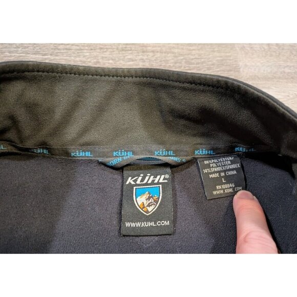 Kuhl Men's L Impakt Jacket Black Blue Full Zip Softshell Water Wind Resistant - Picture 2 of 12